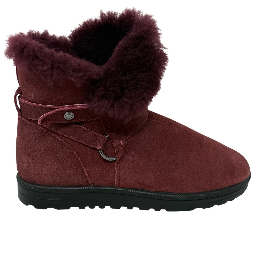Abeo Regina Burgundy Womens‎ Boots Sz 6 Sheepskin Gorpcore Cozycore Winter Berry